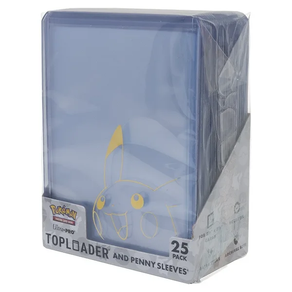 Topload Sleeve: 3x4 Toploader Combo-Pokemon- Pikachu (25 sleeves + 25 toploads)